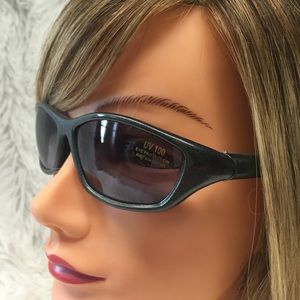 Gray Sport Wraparound Sunglasses